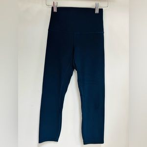 Lululemon Align High Rise Crop 21” Navy Leggings